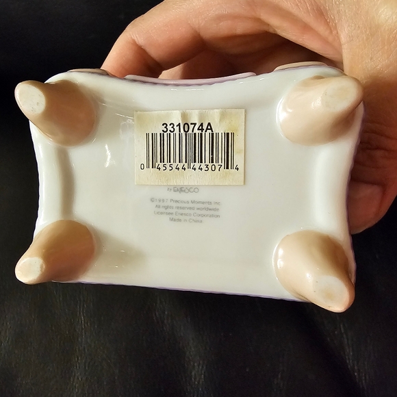 Precious Moments Dresser Vanity Ceramic Hinged Trinket Box 1997 Collectible - Picture 11 of 12